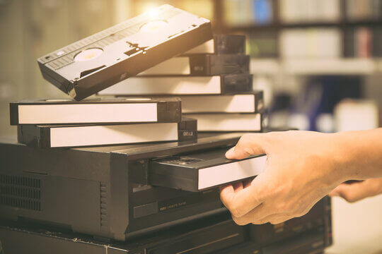 vhs tapes into vcr