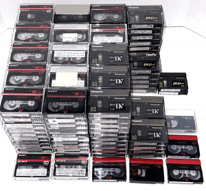 collection of minidv tapes