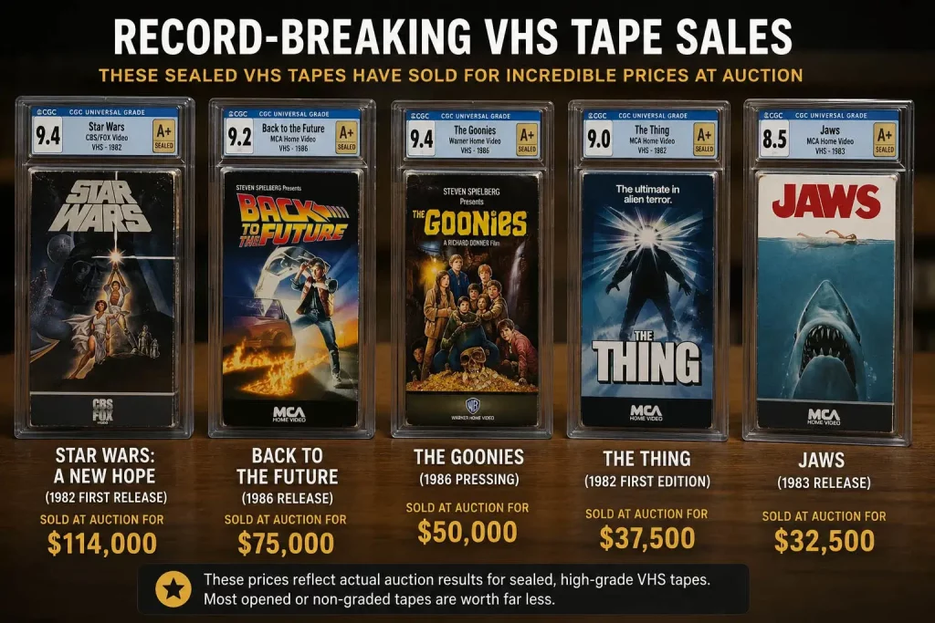record-breaking VHS tape sales